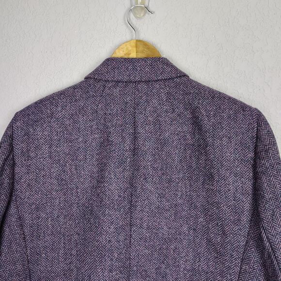 J. Crew Parke Blazer in Purple Herringbone English Wool Size 20 - Picture 10 of 14
